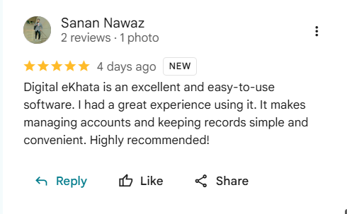 Google review by Sanan Nawaz